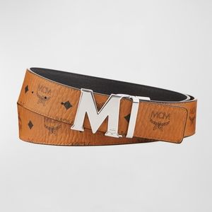 ▪︎ 💯% AUTH MCM Claus Visetos Leather Cognac Belt ▪︎
